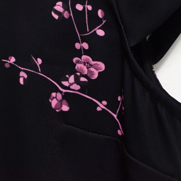 Ted Baker Black & Pink Floral The Orient Back Pleat Mini Dress Size 6 TALUULA - Picture 16 of 16